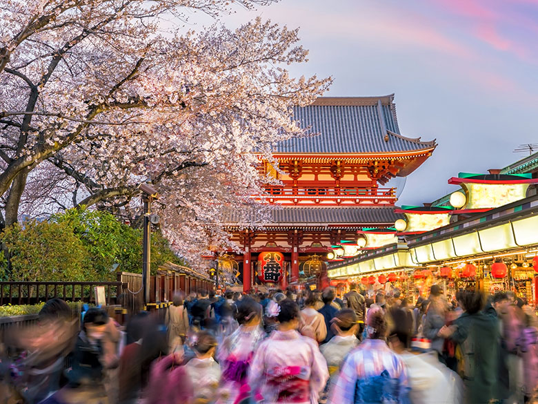 浅草の浅草寺・仲見世通り