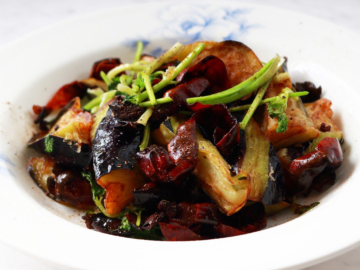 中国料理「鳳凰」揚げ茄子の花椒唐辛子炒めイメージ