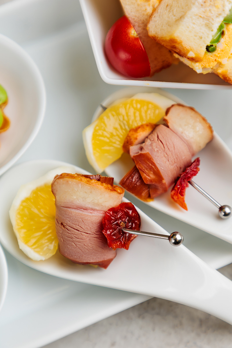 合鴨と季節の柑橘ピンチョス