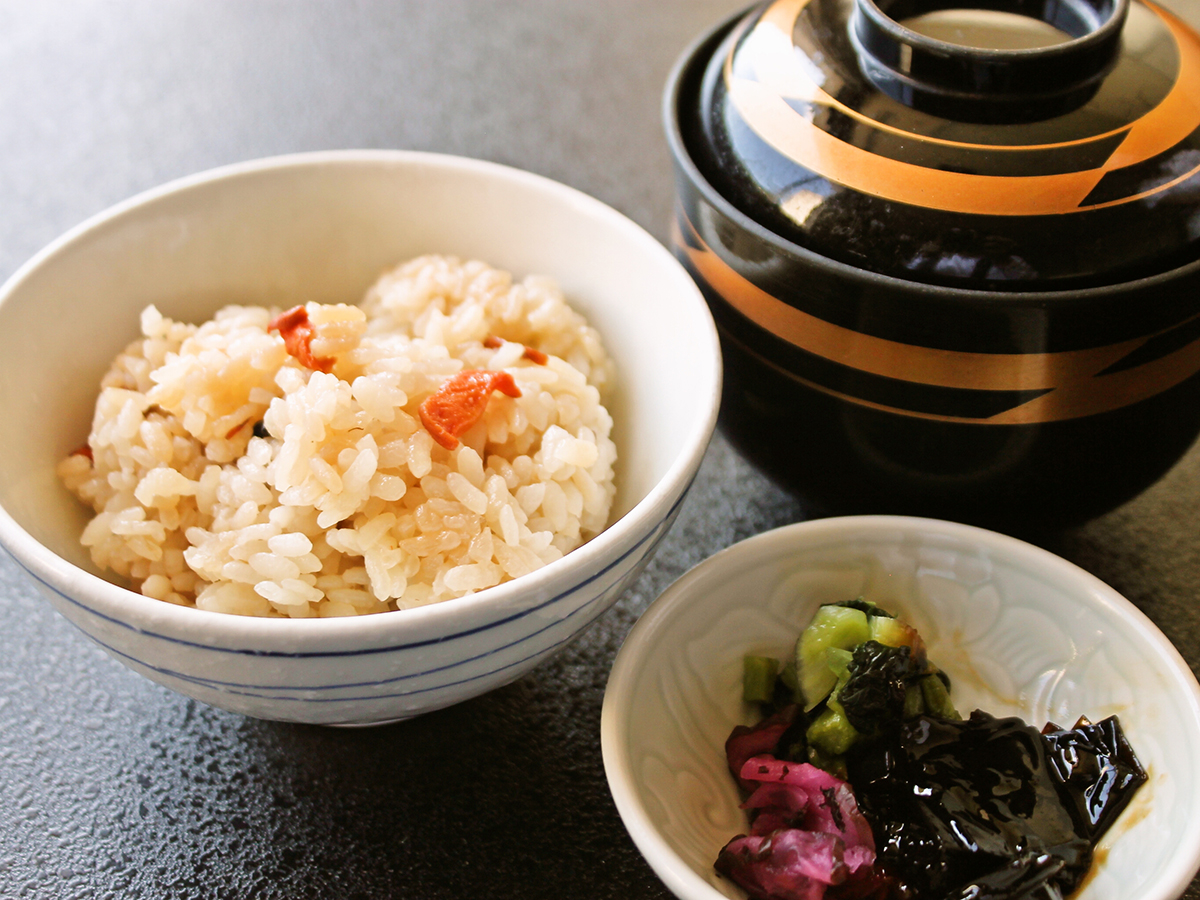 五目御飯・留椀・香の物