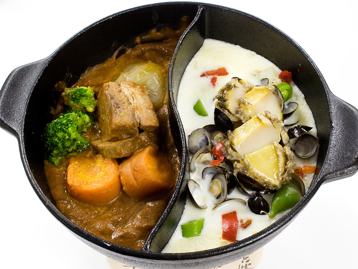 山の幸・海の幸2色鍋