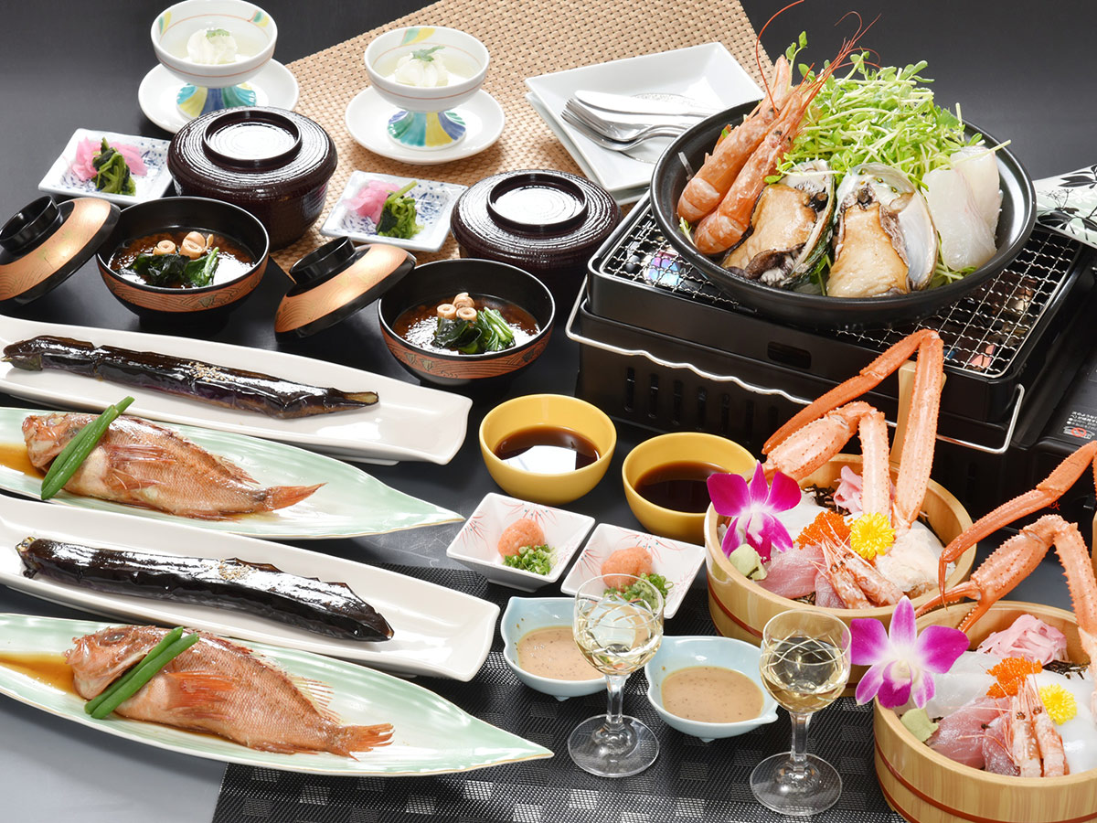 海鮮タジン鍋＆ズワイ蟹入り海鮮丼全体イメージ