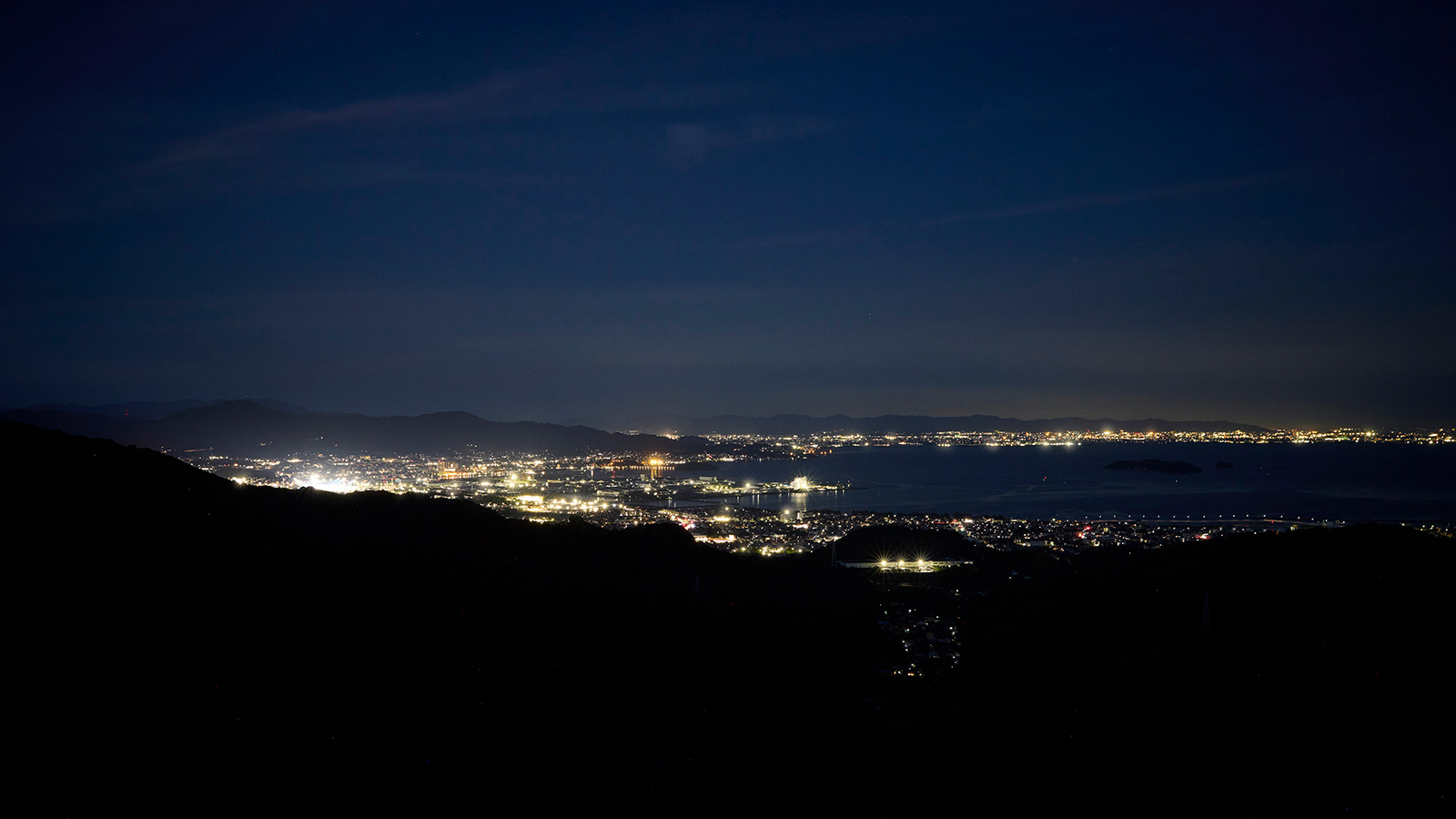 蒲郡方面の夜景