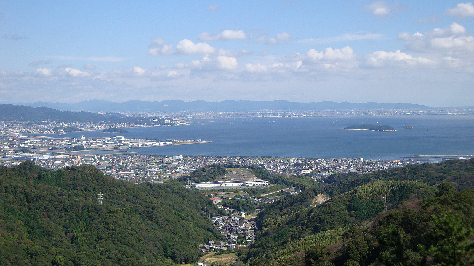 蒲郡方面の遠景