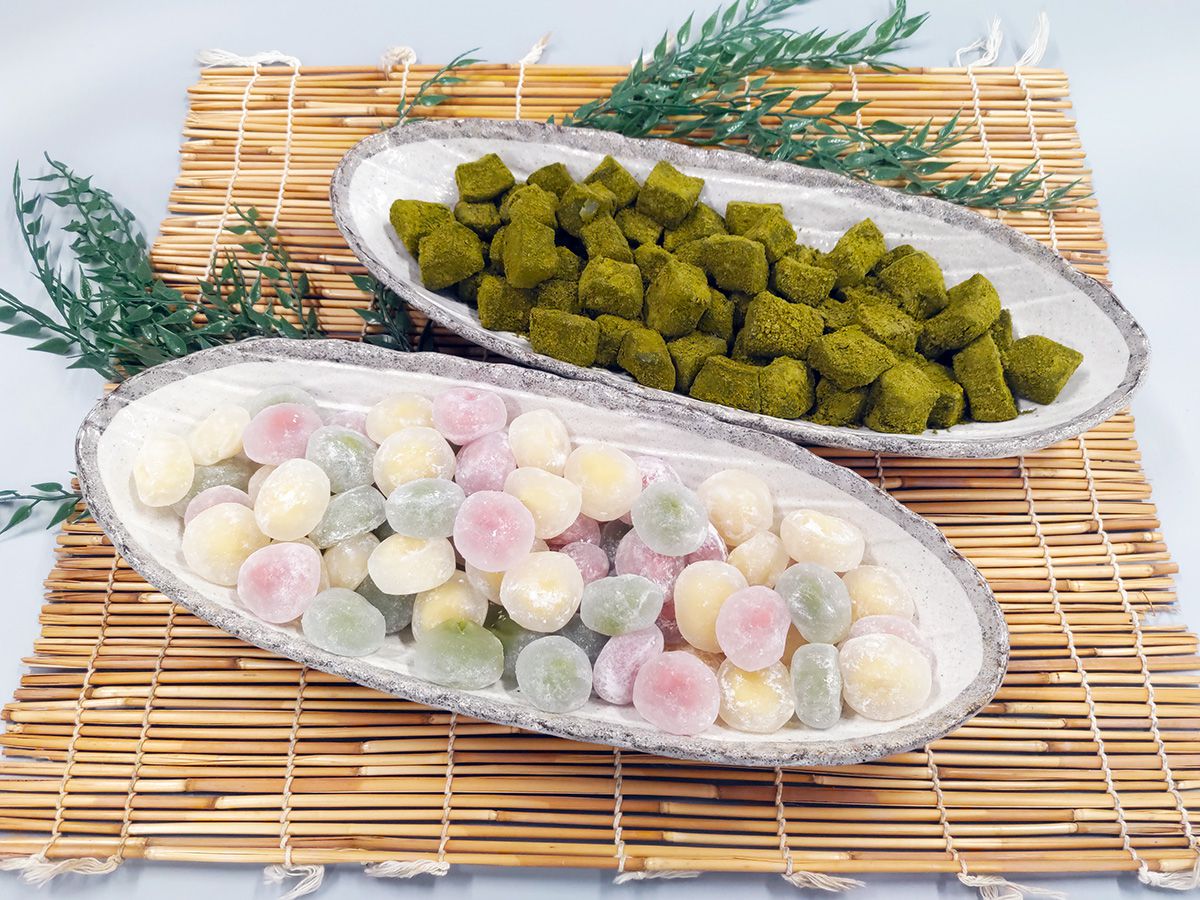 【春料理】抹茶わらび餅とこんにゃく餅イメージ