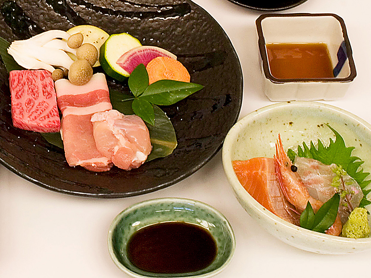 お得な和会席の焼物とお造り
