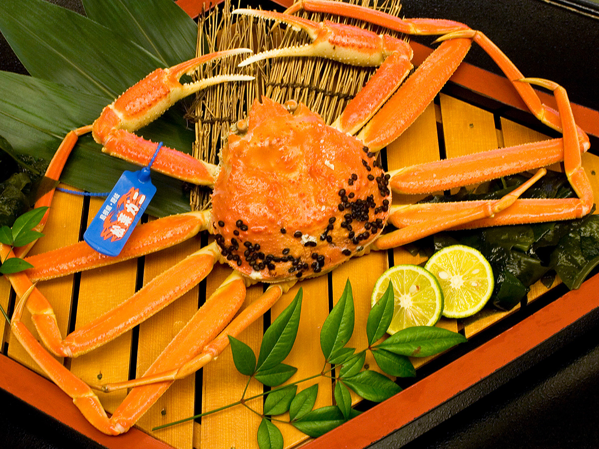 活蟹会席タグ付松葉蟹