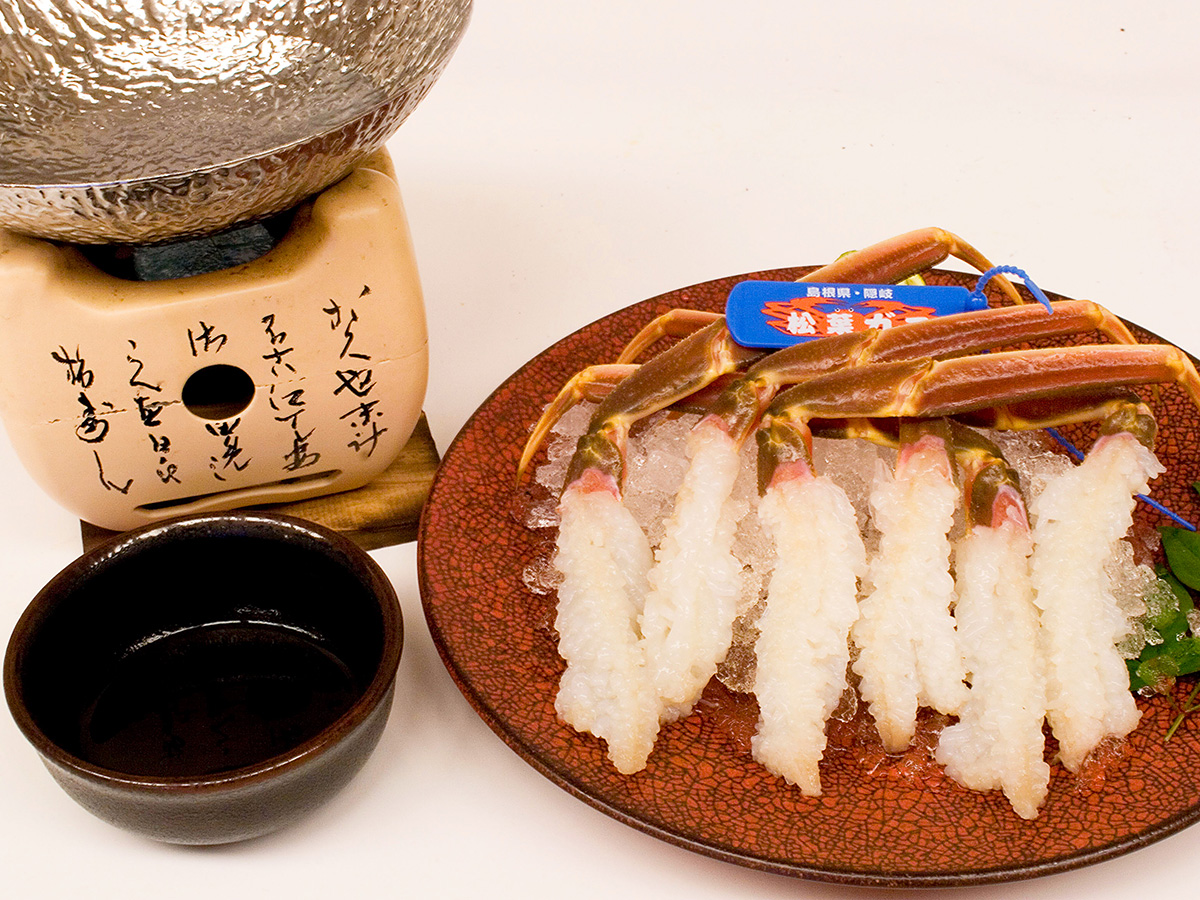 活蟹会席蟹刺し 