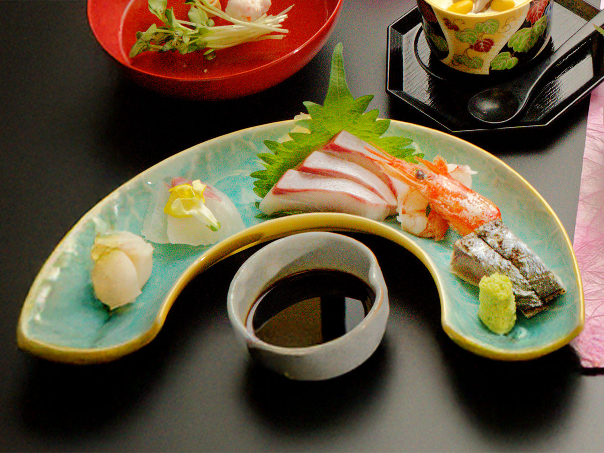 春夏の薫会席・お造り五種盛り合わせ